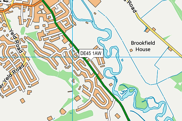 Bakewell Recreation Ground map (DE45 1AW) - OS VectorMap District (Ordnance Survey)