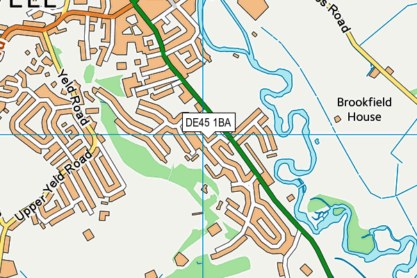 DE45 1BA map - OS VectorMap District (Ordnance Survey)