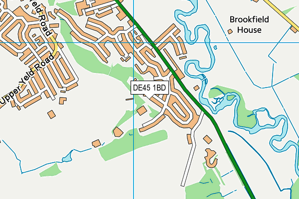 DE45 1BD map - OS VectorMap District (Ordnance Survey)