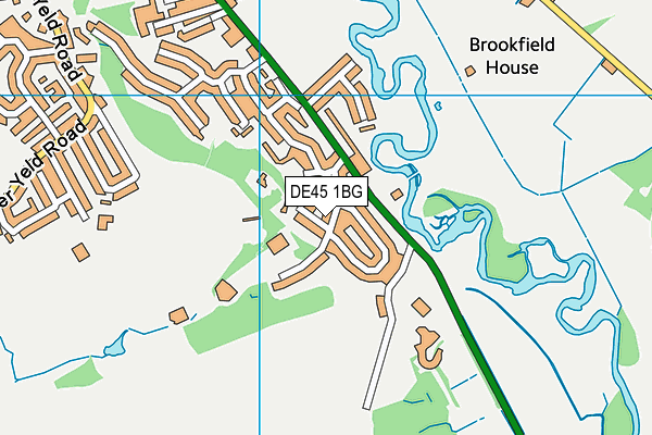 DE45 1BG map - OS VectorMap District (Ordnance Survey)