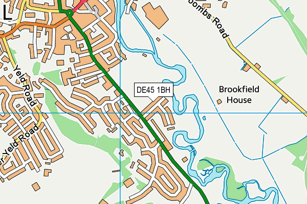 DE45 1BH map - OS VectorMap District (Ordnance Survey)