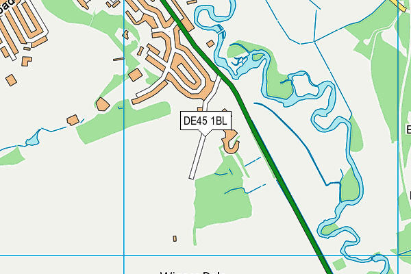 DE45 1BL map - OS VectorMap District (Ordnance Survey)