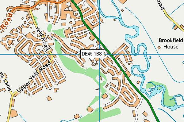 DE45 1BS map - OS VectorMap District (Ordnance Survey)