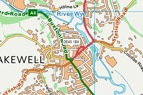 Bakewell CofE Infant School map (DE45 1BX) - OS VectorMap District (Ordnance Survey)