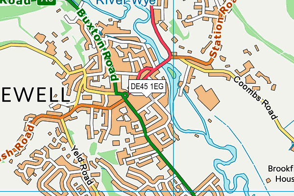 DE45 1EG map - OS VectorMap District (Ordnance Survey)