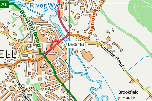 DE45 1EJ map - OS VectorMap District (Ordnance Survey)