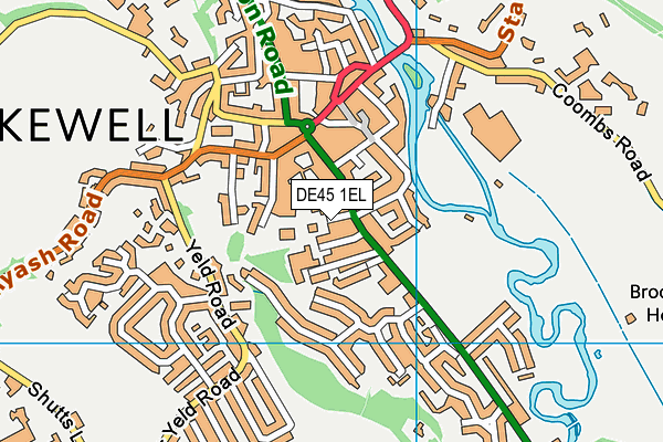 DE45 1EL map - OS VectorMap District (Ordnance Survey)