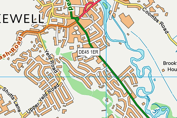 DE45 1ER map - OS VectorMap District (Ordnance Survey)