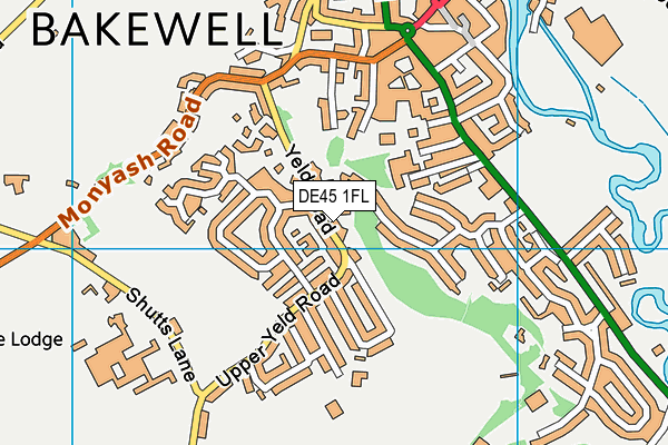 DE45 1FL map - OS VectorMap District (Ordnance Survey)