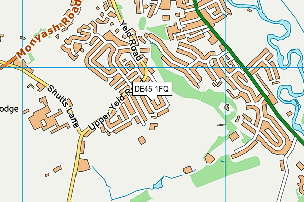 DE45 1FQ map - OS VectorMap District (Ordnance Survey)