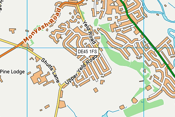 DE45 1FS map - OS VectorMap District (Ordnance Survey)
