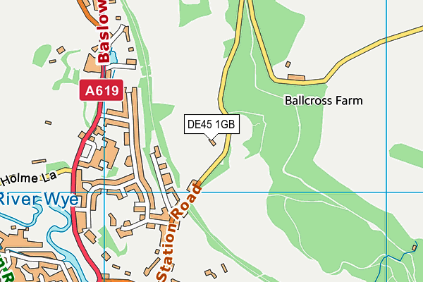 Bakewell Golf Club map (DE45 1GB) - OS VectorMap District (Ordnance Survey)