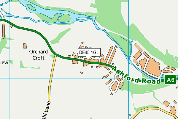 DE45 1GL map - OS VectorMap District (Ordnance Survey)