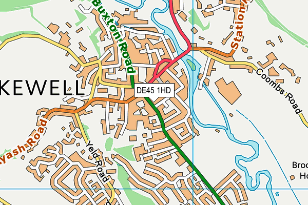 DE45 1HD map - OS VectorMap District (Ordnance Survey)