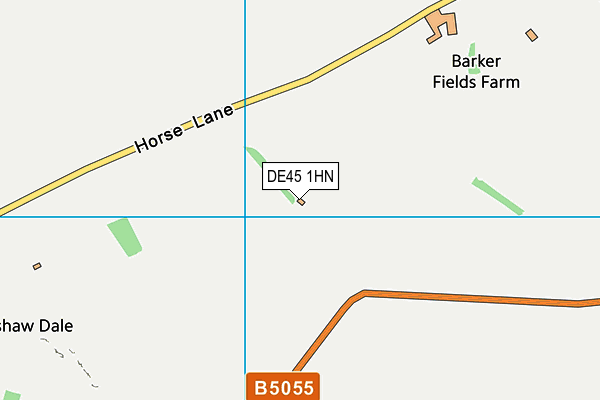 DE45 1HN map - OS VectorMap District (Ordnance Survey)