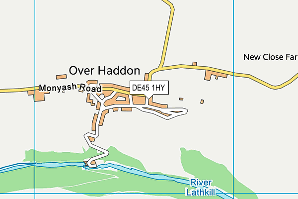 DE45 1HY map - OS VectorMap District (Ordnance Survey)