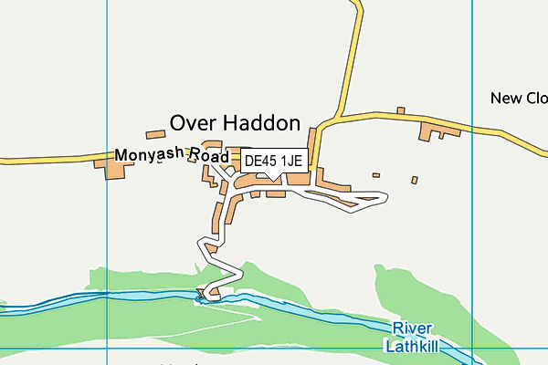 DE45 1JE map - OS VectorMap District (Ordnance Survey)