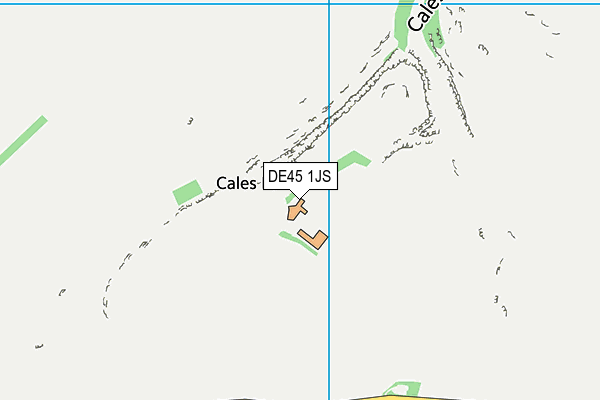 DE45 1JS map - OS VectorMap District (Ordnance Survey)