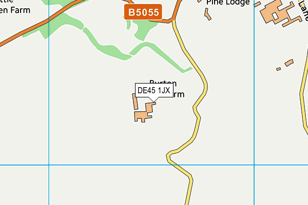 DE45 1JX map - OS VectorMap District (Ordnance Survey)