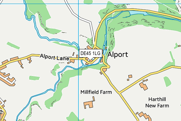 DE45 1LG map - OS VectorMap District (Ordnance Survey)