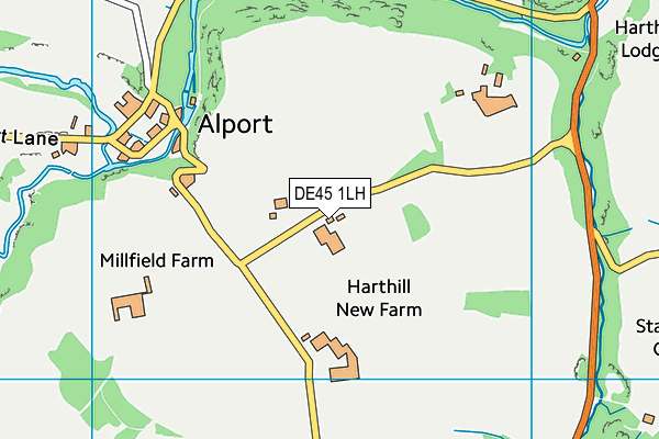 DE45 1LH map - OS VectorMap District (Ordnance Survey)