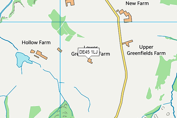 DE45 1LJ map - OS VectorMap District (Ordnance Survey)