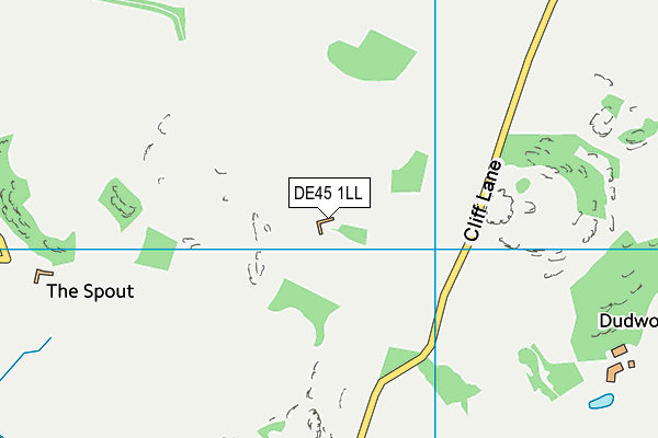 DE45 1LL map - OS VectorMap District (Ordnance Survey)