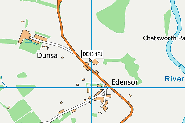 DE45 1PJ map - OS VectorMap District (Ordnance Survey)
