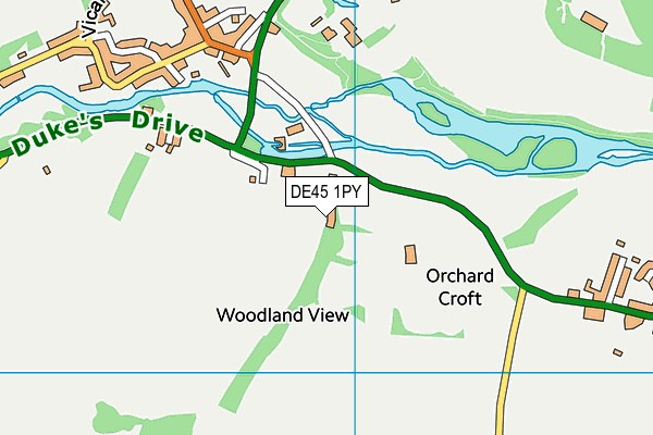 DE45 1PY map - OS VectorMap District (Ordnance Survey)