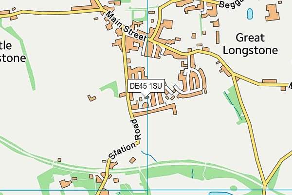 DE45 1SU map - OS VectorMap District (Ordnance Survey)