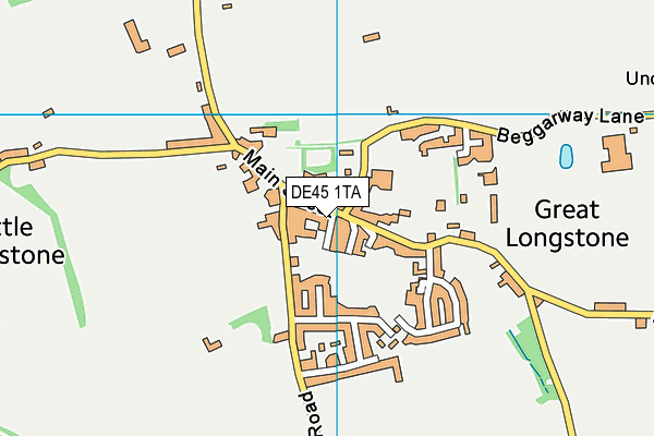DE45 1TA map - OS VectorMap District (Ordnance Survey)