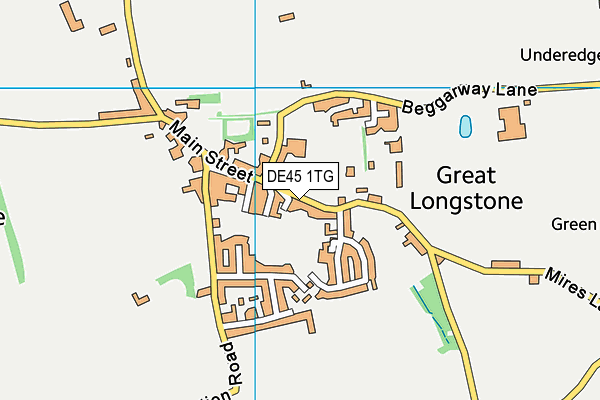 DE45 1TG map - OS VectorMap District (Ordnance Survey)