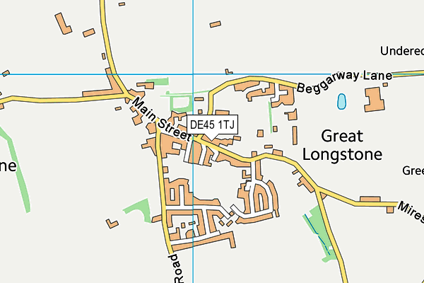 DE45 1TJ map - OS VectorMap District (Ordnance Survey)