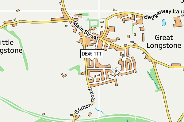 DE45 1TT map - OS VectorMap District (Ordnance Survey)
