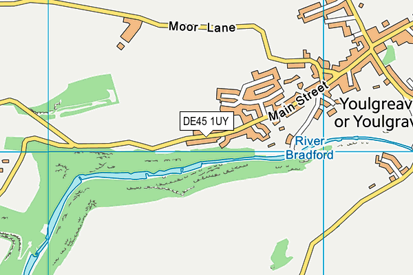 DE45 1UY map - OS VectorMap District (Ordnance Survey)