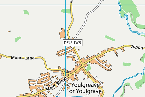 DE45 1WR map - OS VectorMap District (Ordnance Survey)