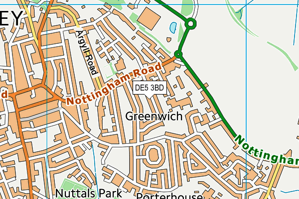 St John's C Of E Primary School map (DE5 3BD) - OS VectorMap District (Ordnance Survey)