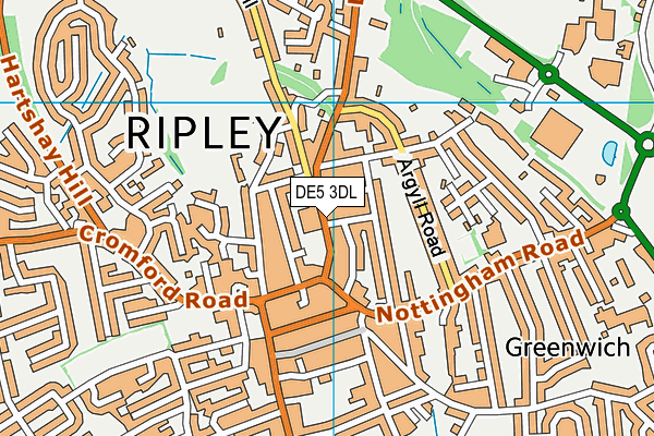 Map of RWF MOTORCYCLES (ALFRETON) LIMITED at district scale