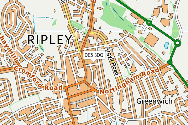 DE5 3DQ map - OS VectorMap District (Ordnance Survey)