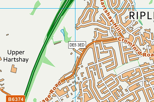 DE5 3ED map - OS VectorMap District (Ordnance Survey)