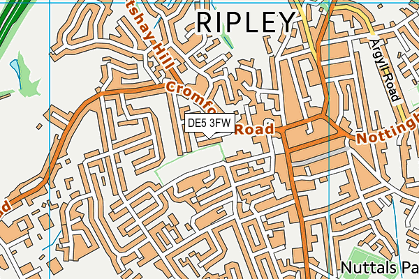 DE5 3FW map - OS VectorMap District (Ordnance Survey)