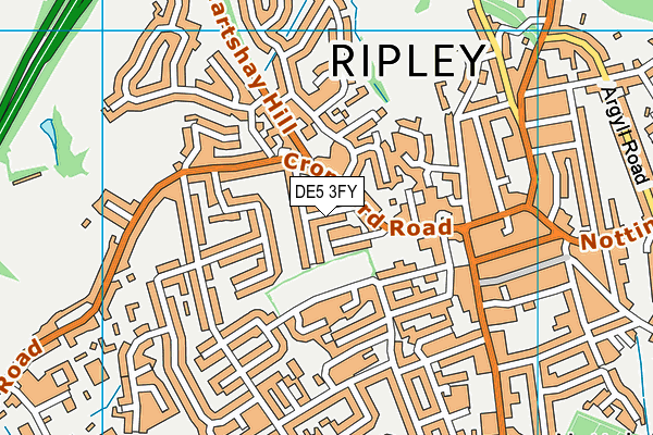 DE5 3FY map - OS VectorMap District (Ordnance Survey)