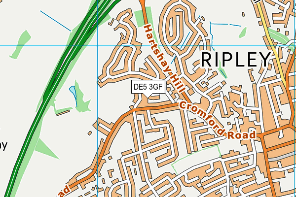 DE5 3GF map - OS VectorMap District (Ordnance Survey)