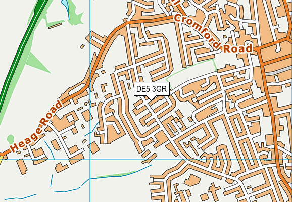 DE5 3GR map - OS VectorMap District (Ordnance Survey)