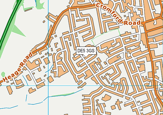 DE5 3GS map - OS VectorMap District (Ordnance Survey)