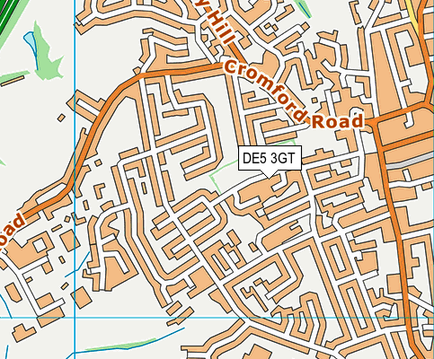 DE5 3GT map - OS VectorMap District (Ordnance Survey)