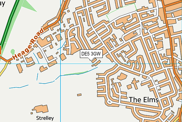 DE5 3GW map - OS VectorMap District (Ordnance Survey)