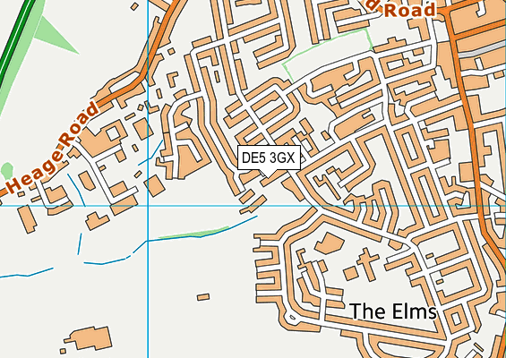 DE5 3GX map - OS VectorMap District (Ordnance Survey)