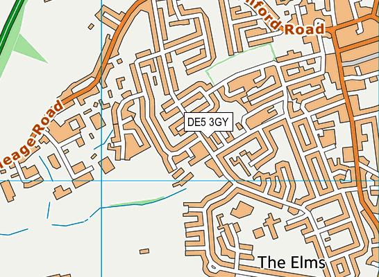 DE5 3GY map - OS VectorMap District (Ordnance Survey)