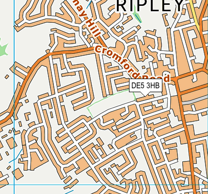 DE5 3HB map - OS VectorMap District (Ordnance Survey)